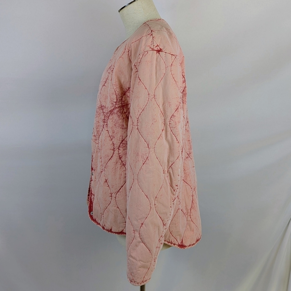 ALLSAINTS Reign Overdyed Onion Quilted Jacket Lightweight Faded Pink Wash 4 NWT - Picture 9 of 16